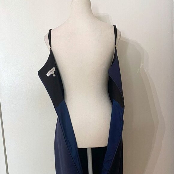DRESS THE POPULATION EMMA NAVY SPAGHETTI STRAP SHEATH FORMAL DRESS - S - Picture 5 of 9